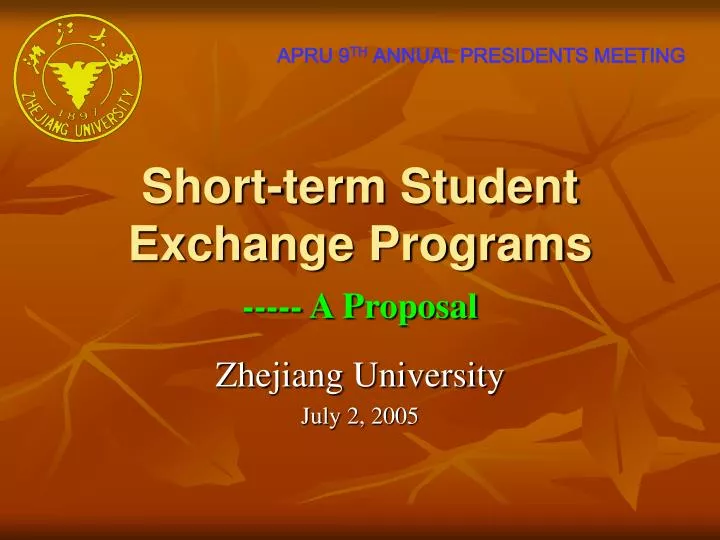 short term student exchange programs a proposal
