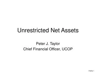 Unrestricted Net Assets