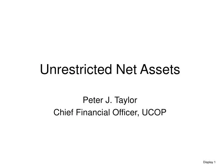 unrestricted net assets