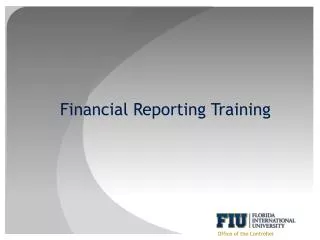 Financial Reporting Training