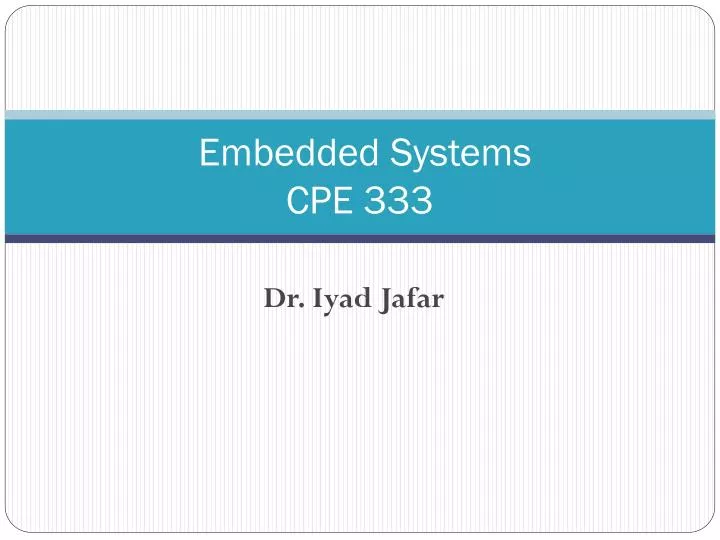 embedded systems cpe 333