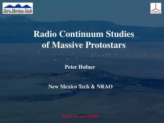 Radio Continuum Studies of Massive Protostars