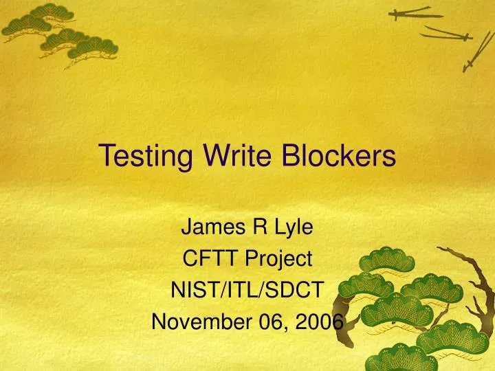 testing write blockers