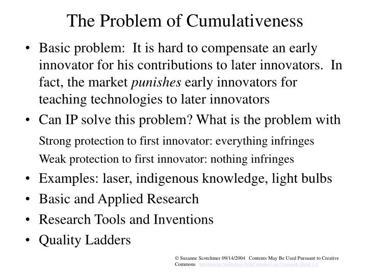 the problem of cumulativeness