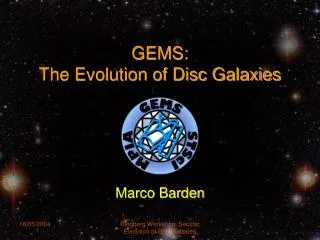 GEMS: The Evolution of Disc Galaxies