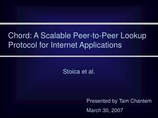 Chord: A Scalable Peer-to-Peer Lookup Protocol for Internet Applications