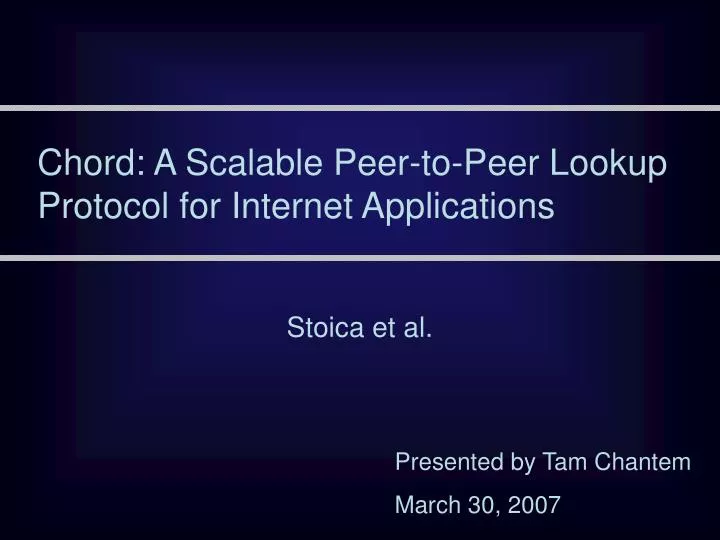 chord a scalable peer to peer lookup protocol for internet applications