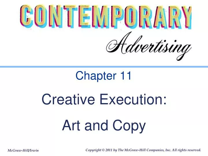 chapter 11 creative execution art and copy