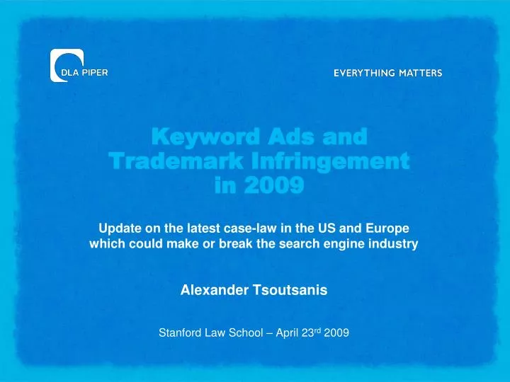 keyword ads and trademark infringement in 2009