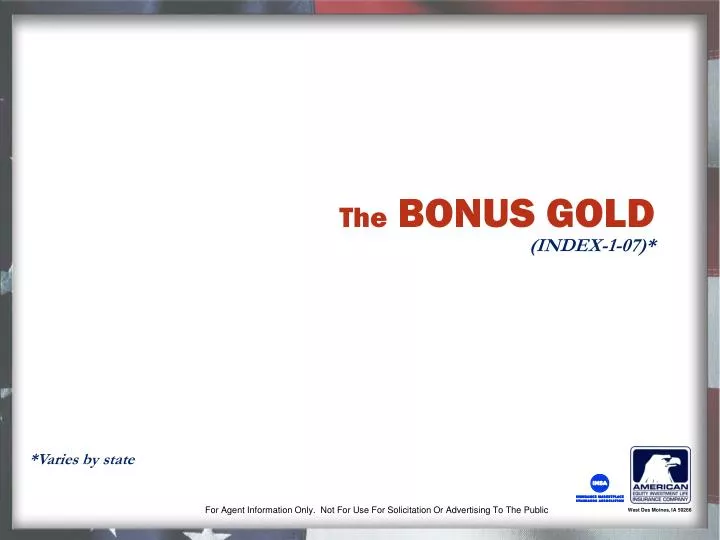 the bonus gold index 1 07
