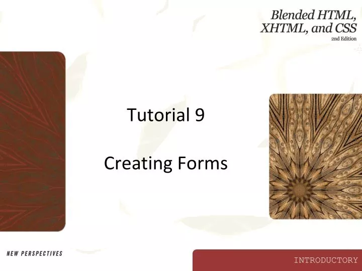 tutorial 9 creating forms