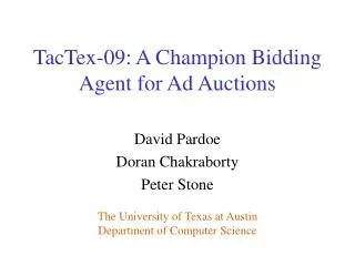 TacTex-09: A Champion Bidding Agent for Ad Auctions