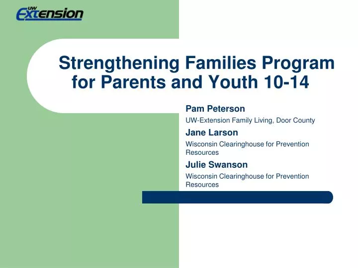strengthening families program for parents and youth 10 14