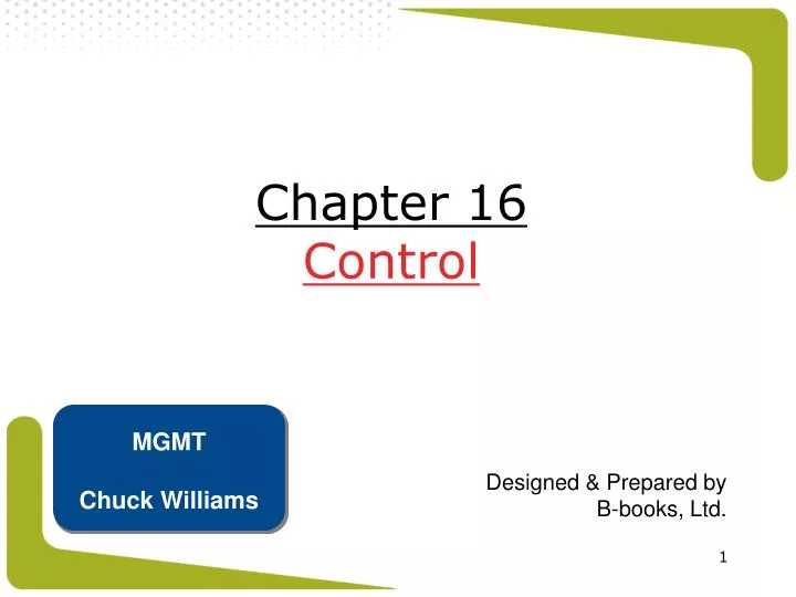 chapter 16 control