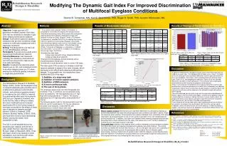 Modifying The Dynamic Gait Index For Improved Discrimination of Multifocal Eyeglass Conditions