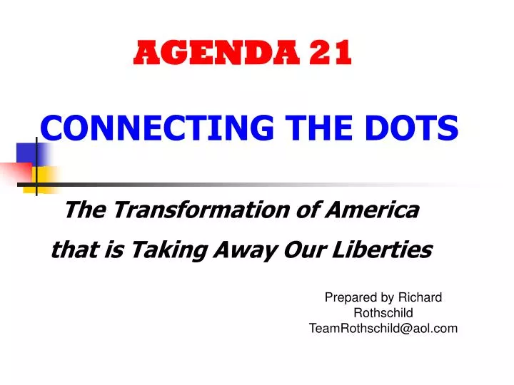 agenda 21 connecting the dots