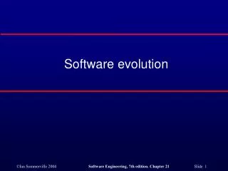Software evolution