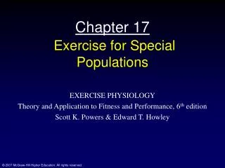 Chapter 17 Exercise for Special Populations