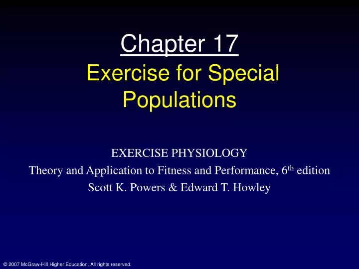 chapter 17 exercise for special populations