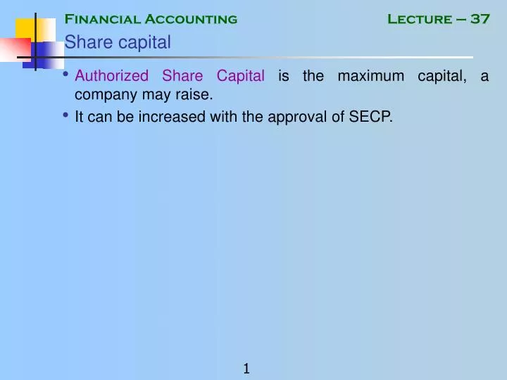 share capital