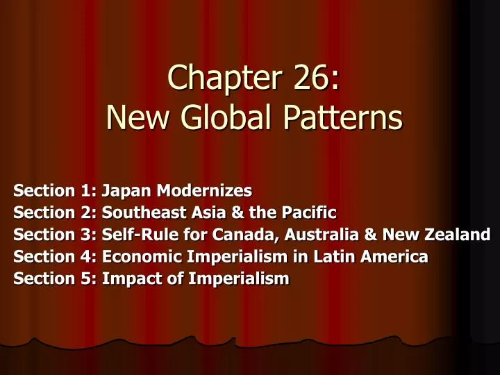chapter 26 new global patterns