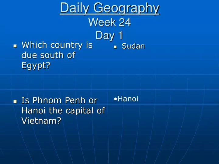 daily geography week 24 day 1