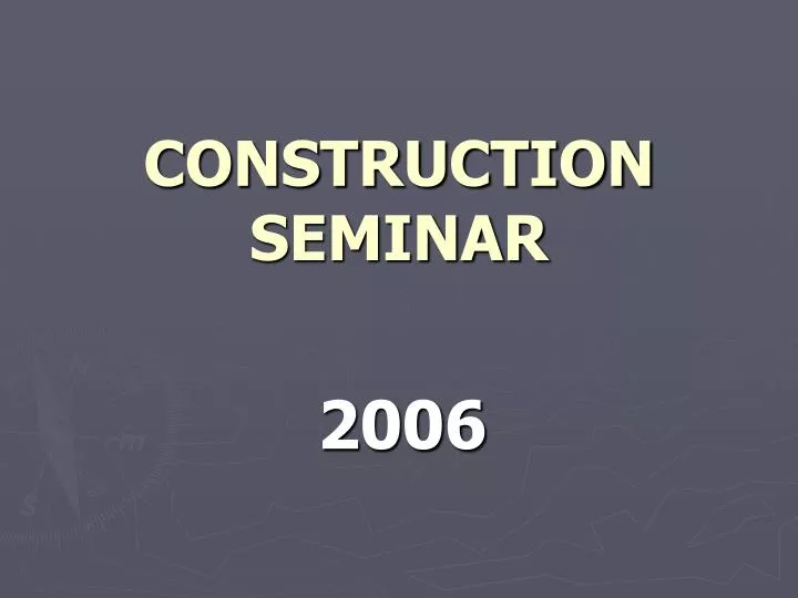 construction seminar