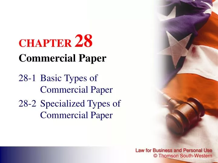 chapter 28 commercial paper