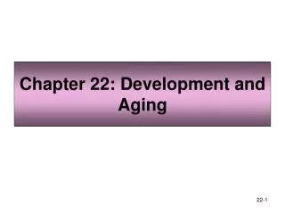 Chapter 22: Development and Aging