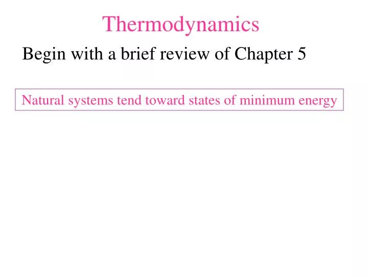 thermodynamics