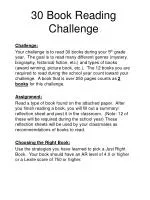 30-Book Reading Challenge for 5th Grade - slide 1