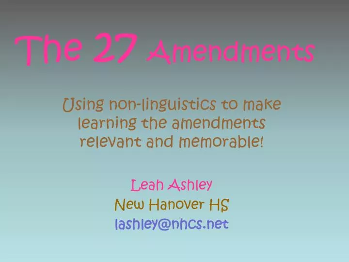the 27 amendments