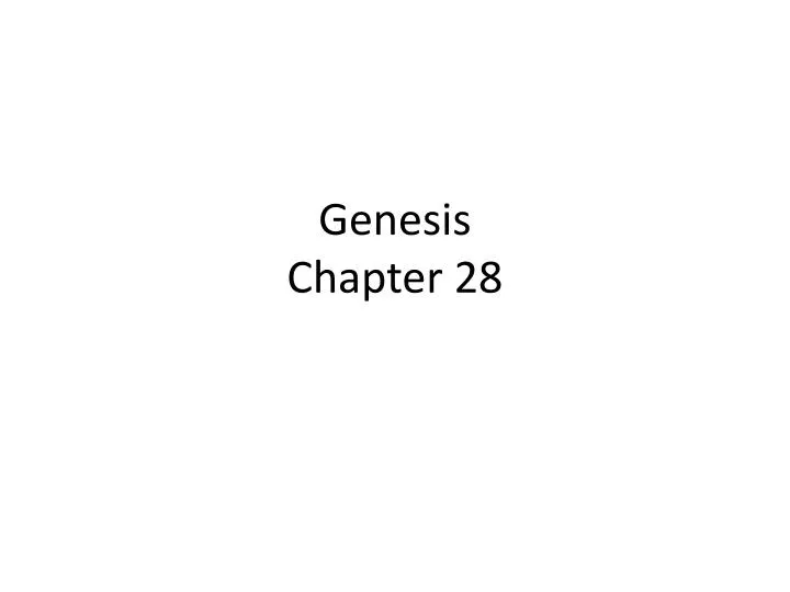 genesis chapter 28