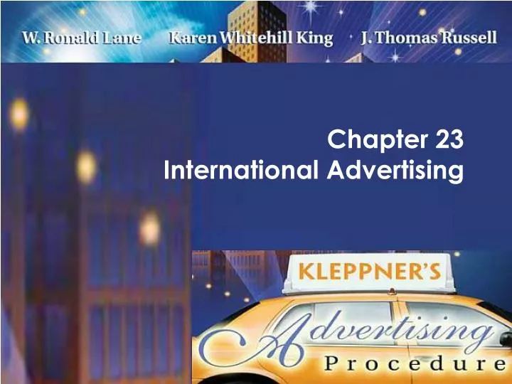 chapter 23 international advertising