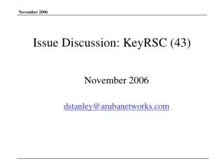 Issue Discussion: KeyRSC (43)
