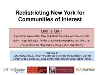 Redistricting New York for Communities of Interest