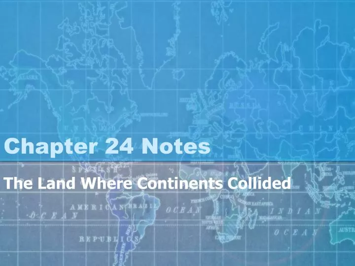 chapter 24 notes