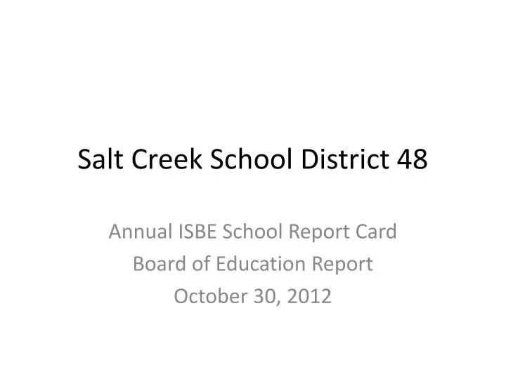 salt creek school district 48