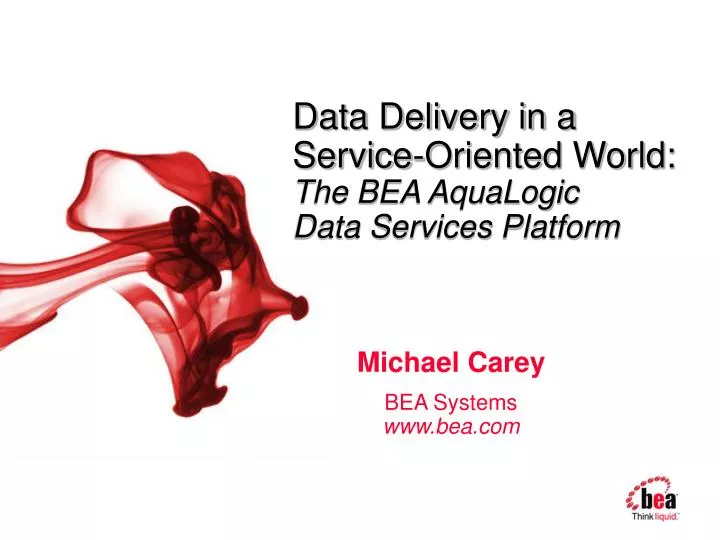 data delivery in a service oriented world the bea aqualogic data services platform
