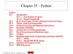 Chapter 35 – Python - slide 1