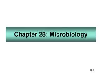 Chapter 28: Microbiology