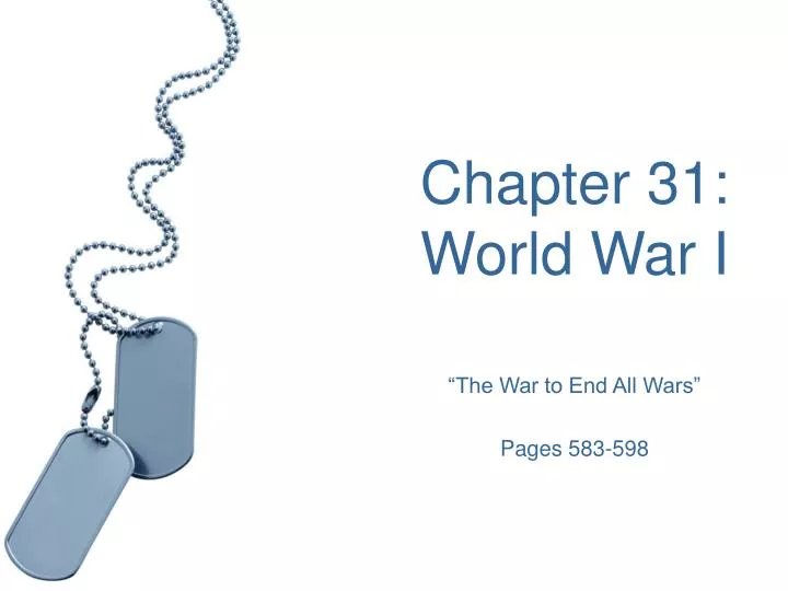 chapter 31 world war i