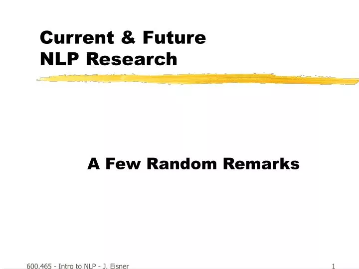 current future nlp research