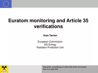 Euratom monitoring and Article 35 verifications