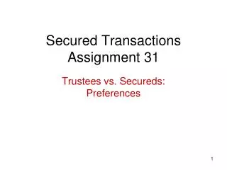 Secured Transactions Assignment 31