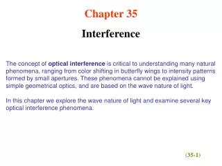 Chapter 35 Interference