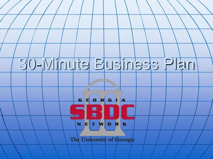 30 minute business plan