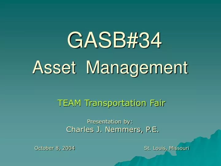 gasb 34 asset management