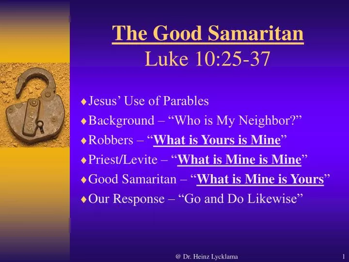 the good samaritan luke 10 25 37