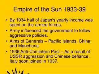 Empire of the Sun 1933-39